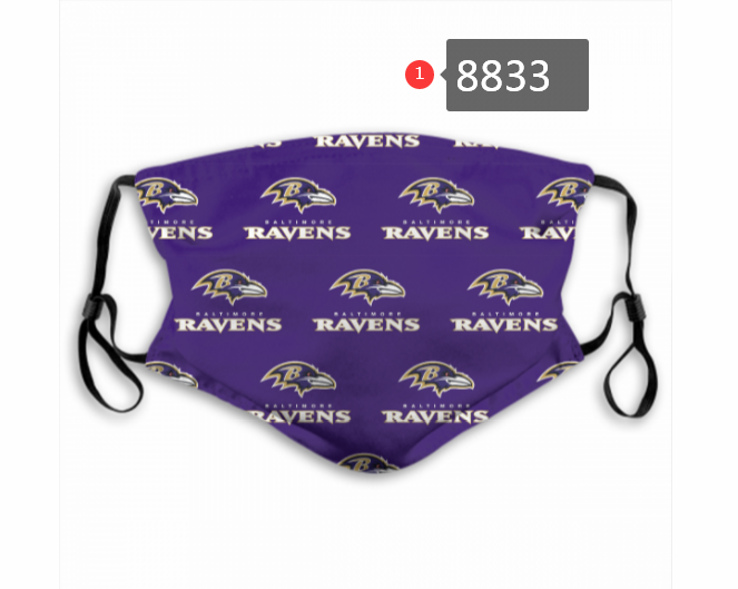 Baltimore Ravens1 Dust mask with filter->nfl dust mask->Sports Accessory